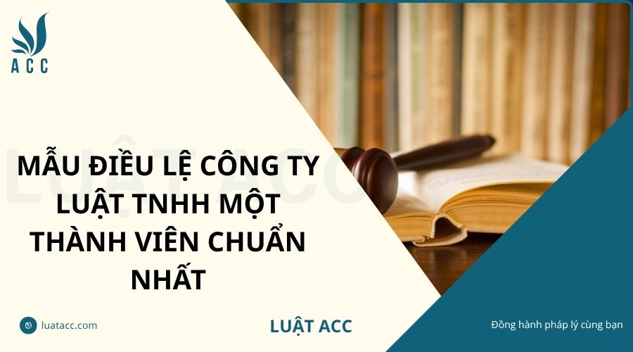 Mẫu điều lệ công ty luật TNHH một thành viên chuẩn nhất