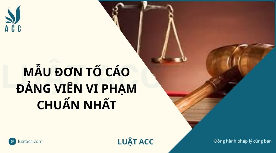 Mẫu đơn tố cáo đảng viên vi phạm chuẩn nhất