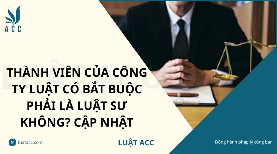 Thành viên của công ty luật có bắt buộc phải là luật sư không? Cập nhật