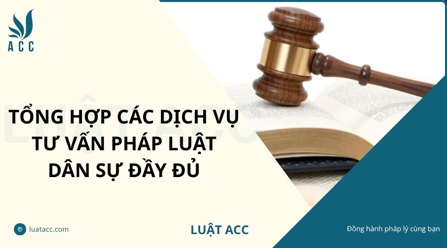 Tổng hợp các dịch vụ tư vấn pháp luật dân sự đầy đủ