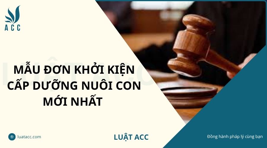 Mẫu đơn khởi kiện cấp dưỡng nuôi con mới nhất