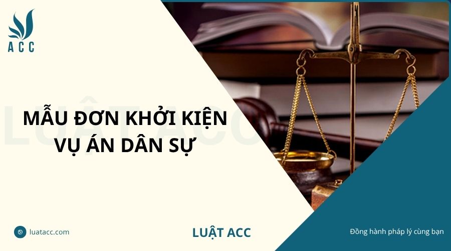Mẫu đơn khởi kiện vụ án dân sự