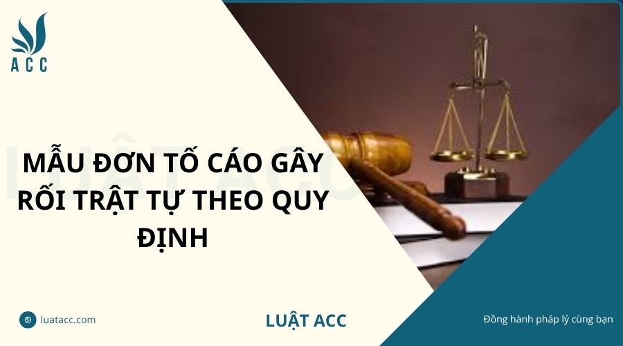 Mẫu đơn tố cáo gây rối trật tự theo quy định