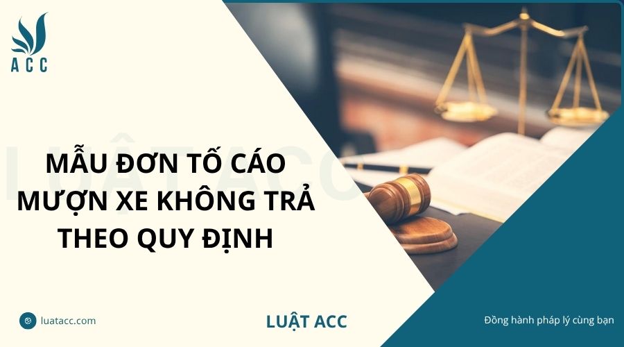 Mẫu đơn tố cáo mượn xe không trả theo quy định