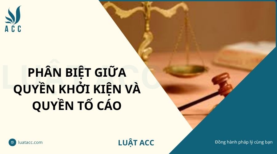 Phân biệt giữa quyền khởi kiện và quyền tố cáo