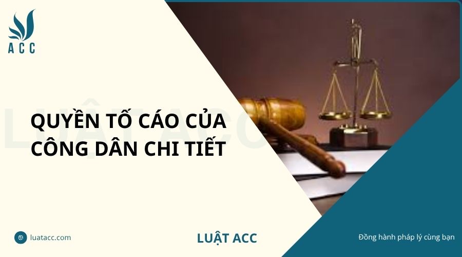 Quyền tố cáo của công dân chi tiết