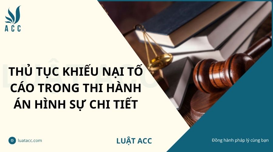 Thủ tục khiếu nại tố cáo trong thi hành án hình sự chi tiết