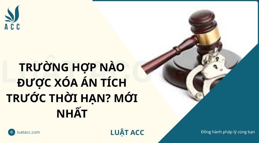 Trường hợp nào được xóa án tích trước thời hạn? Mới nhất