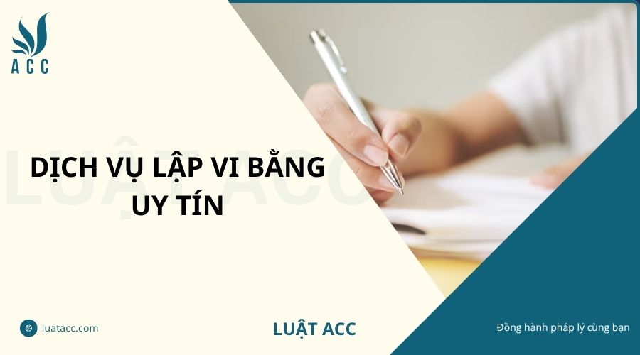Dịch vụ lập vi bằng uy tín