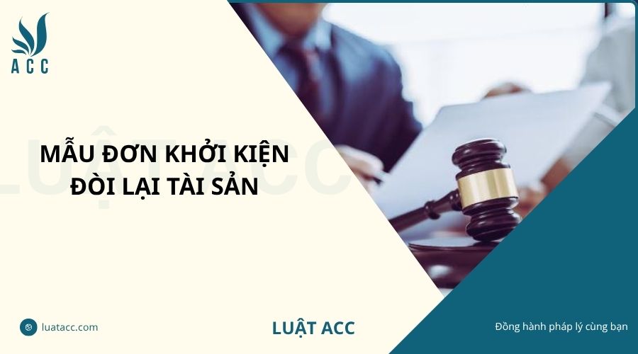 Mẫu đơn khởi kiện đòi lại tài sản