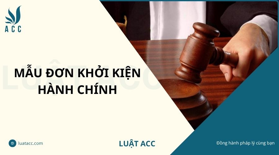 Mẫu đơn khởi kiện hành chính