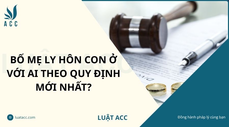 Bố mẹ ly hôn con ở với ai theo quy định mới nhất?