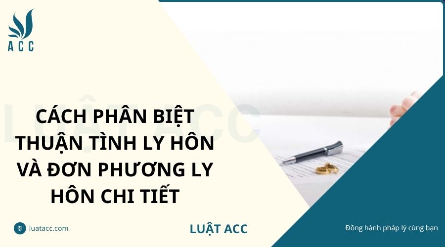 Cách phân biệt thuận tình ly hôn và đơn phương ly hôn chi tiết