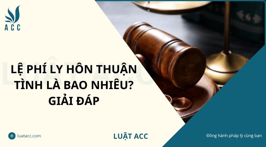 Lệ phí ly hôn thuận tình là bao nhiêu? Giải đáp