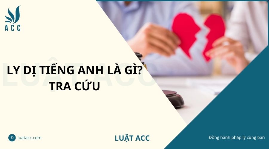 Ly dị tiếng anh là gì? Tra cứu