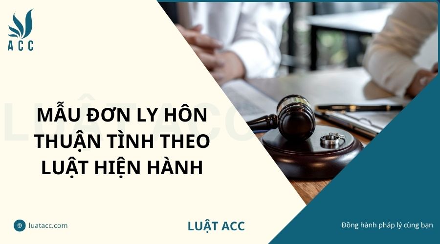 Mẫu đơn ly hôn thuận tình theo luật hiện hành