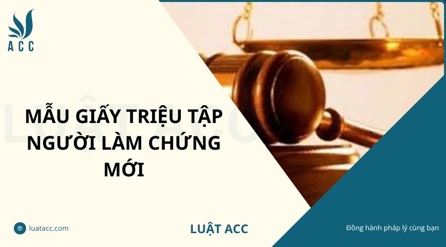 Mẫu giấy triệu tập người làm chứng mới