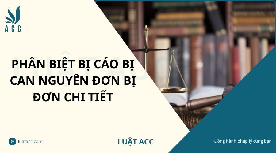 Phân biệt bị cáo bị can nguyên đơn bị đơn chi tiết