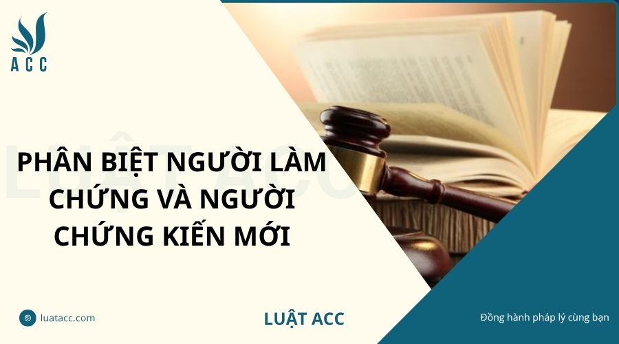 Phân biệt người làm chứng và người chứng kiến mới