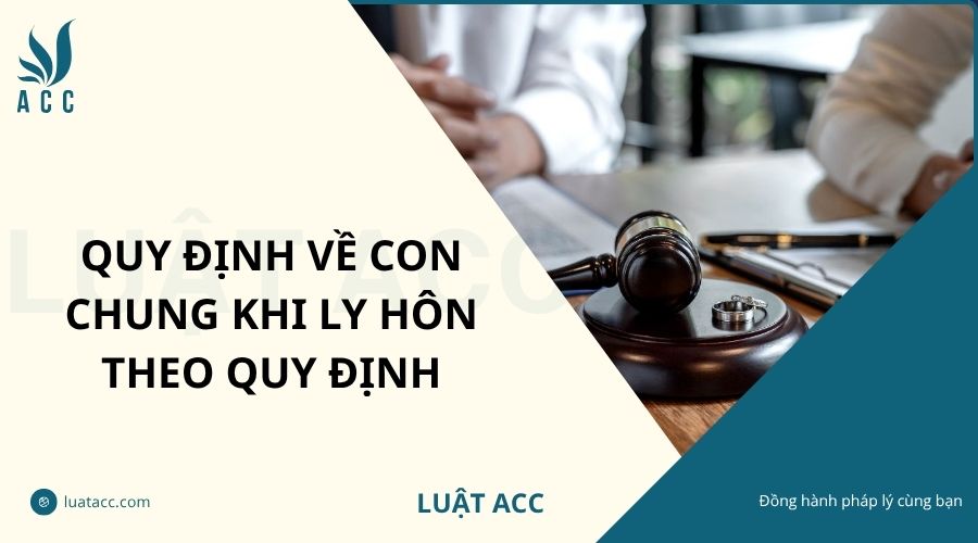 Quy định về con chung khi ly hôn theo quy định