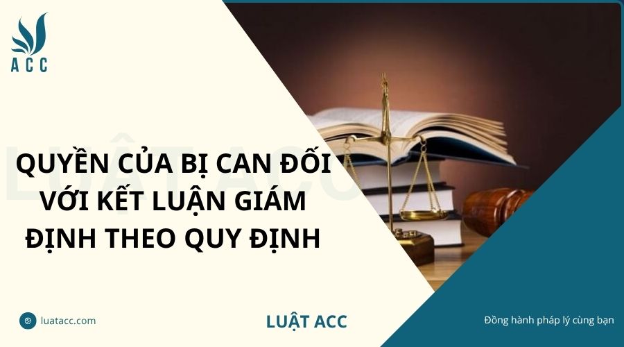 Quyền của bị can đối với kết luận giám định theo quy định