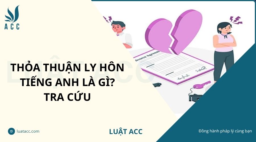 Thỏa thuận ly hôn tiếng anh là gì? Tra cứu