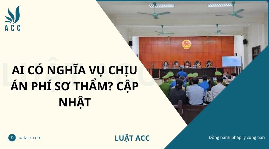 Ai có nghĩa vụ chịu án phí sơ thẩm? Cập nhật