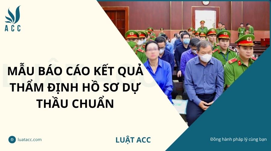 Mẫu báo cáo kết quả thẩm định hồ sơ dự thầu chuẩn