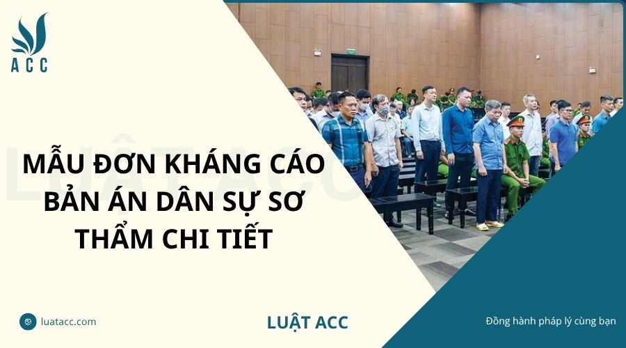 Mẫu đơn kháng cáo bản án dân sự sơ thẩm chi tiết