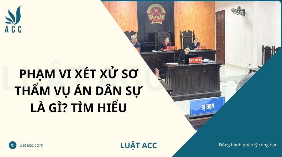 Phạm vi xét xử sơ thẩm vụ án dân sự là gì? Tìm hiểu
