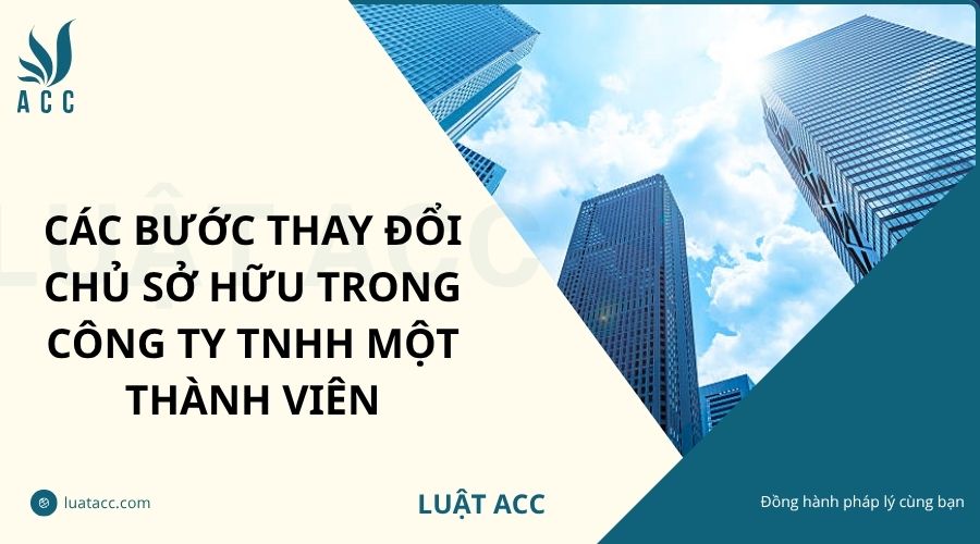 Các bước thay đổi chủ sở hữu trong công ty TNHH một thành viên