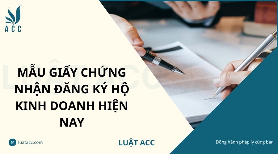 Mẫu giấy chứng nhận đăng ký hộ kinh doanh hiện nay
